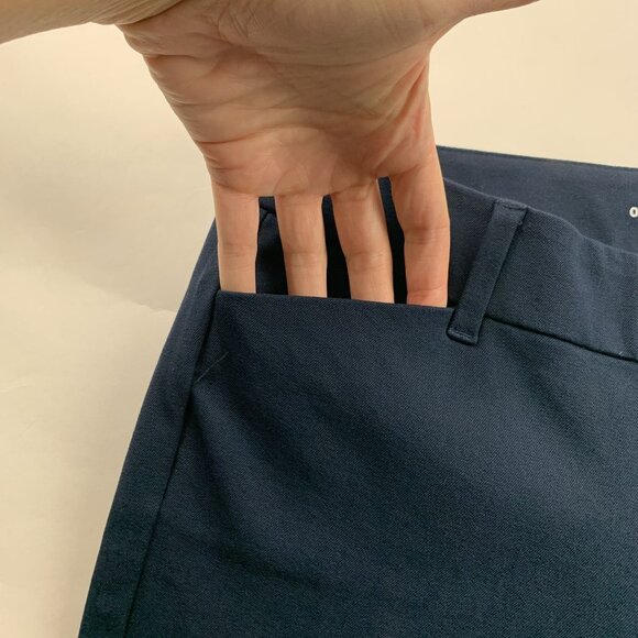 Old Navy Uniform Blue Stretch Canvas High Rise Skinny Pixie Pant 6 - Picture 3 of 7